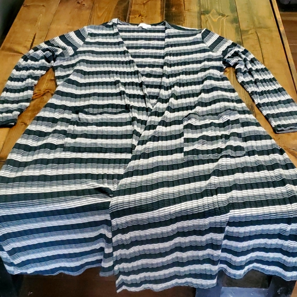 LuLaRoe Sarah Cardigan Stripes XL